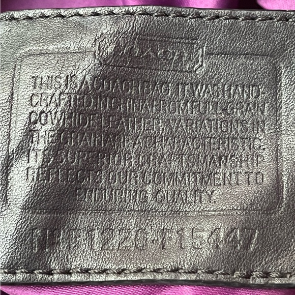 COACH ASHLEY F15447 Black Leather Satchel Handbag Purse - Picture 4 of 11